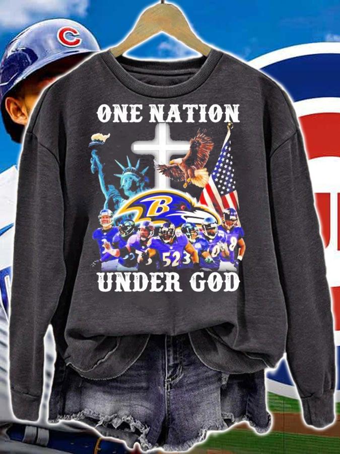 Baltimore Ravens one nation under god shirt sweatshirt