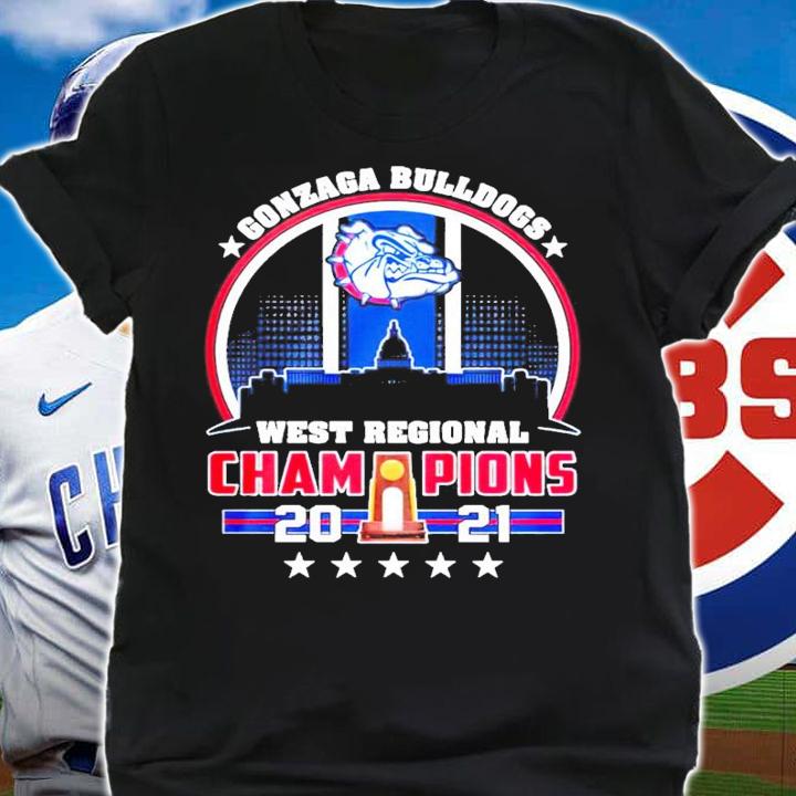 Gonzaga Bulldogs west regional Champions 2021 shirt shirt