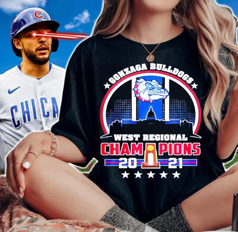 Gonzaga Bulldogs west regional Champions 2021 shirt woman shirt