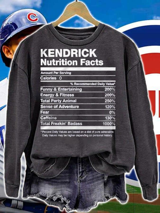 Kendrick Nutrition Facts Name Family Last First Funny Shirt
