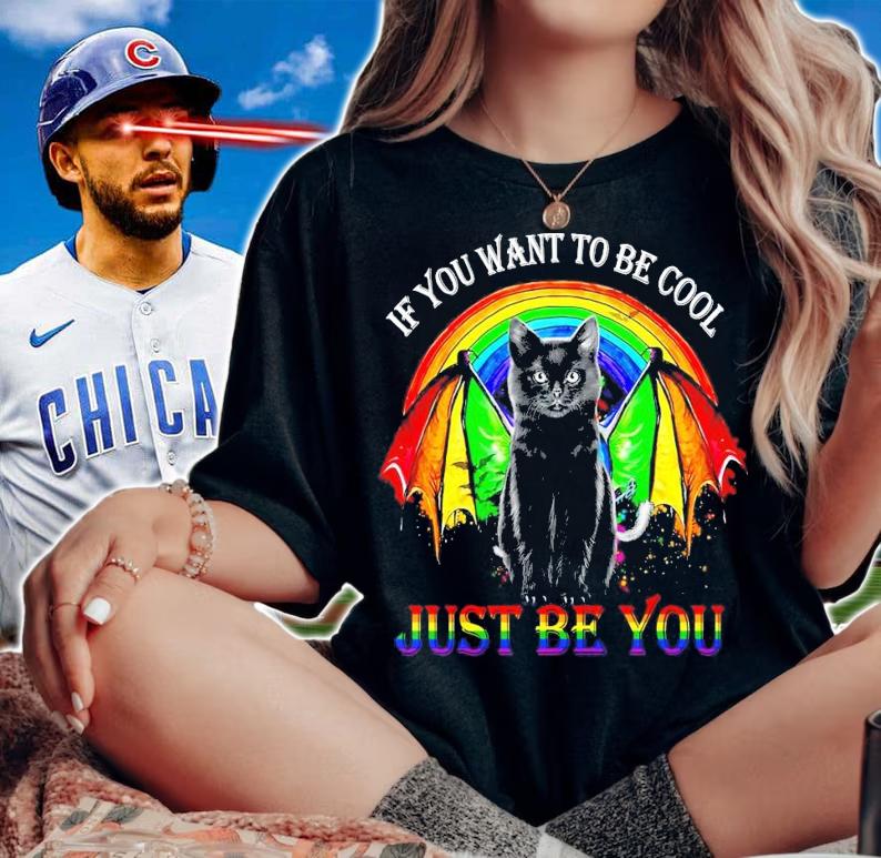 LGBT black cat if you want to be cool just be you shirt woman shirt