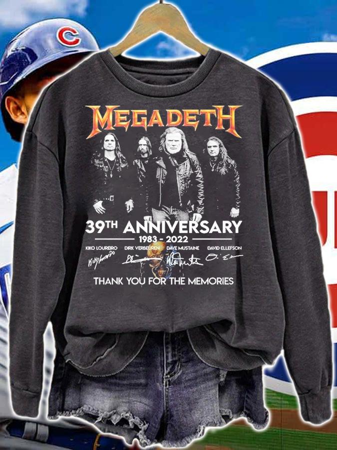 Megadeth 39th Anniversary 1983 2022 Thank You For The Memories Signatures T-Shirt