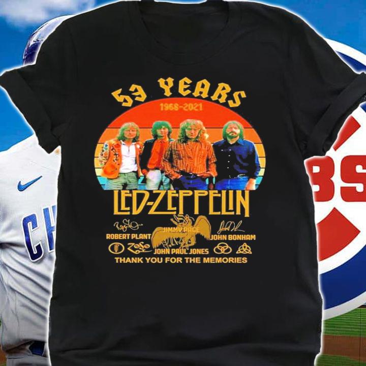 53 years 1968-2021 Led Zeppelin vintage signatures shirt
