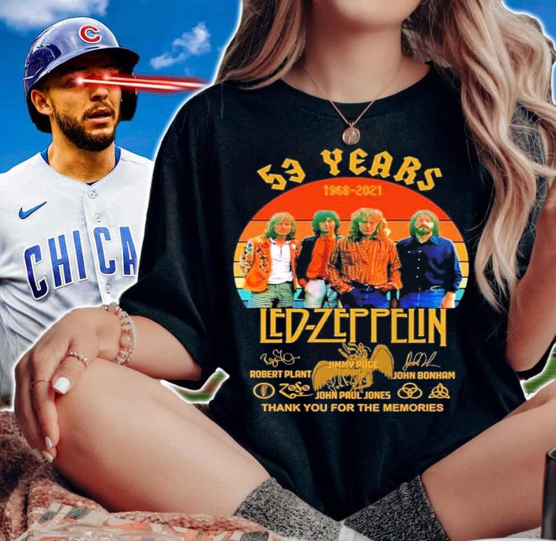 53 years 1968-2021 Led Zeppelin vintage signatures shirt