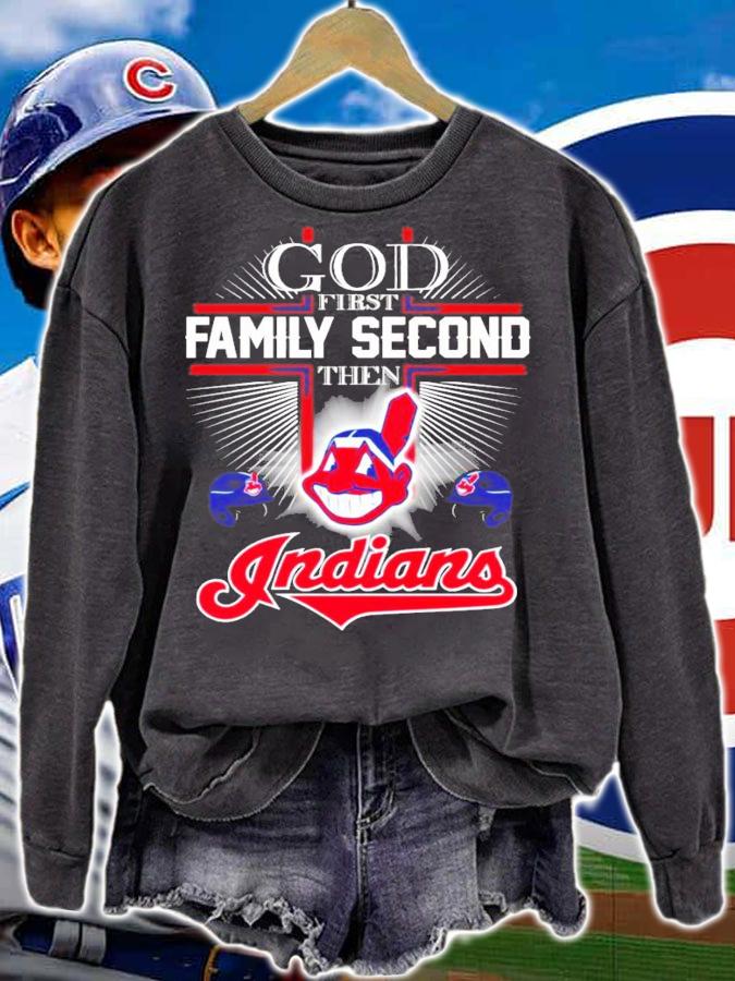 God first family second the Cleveland Indians shirt sweatshirt