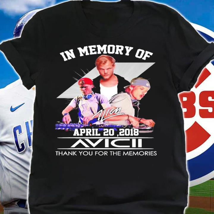 In memory of AVICII signature thank you for the memories shirt