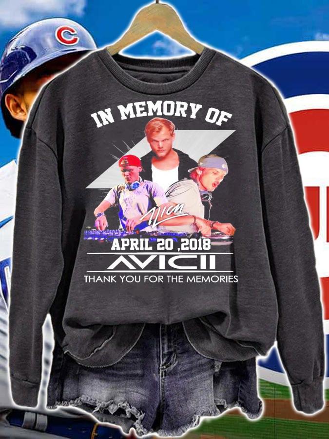 In memory of AVICII signature thank you for the memories shirt