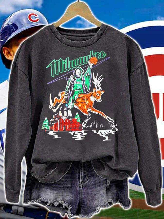 Milwaukee Bucks reaper t-shirt sweatshirt