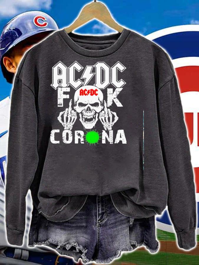 Acdc Skull 2020 Fuck Corona Shirt.Jpg sweatshirt