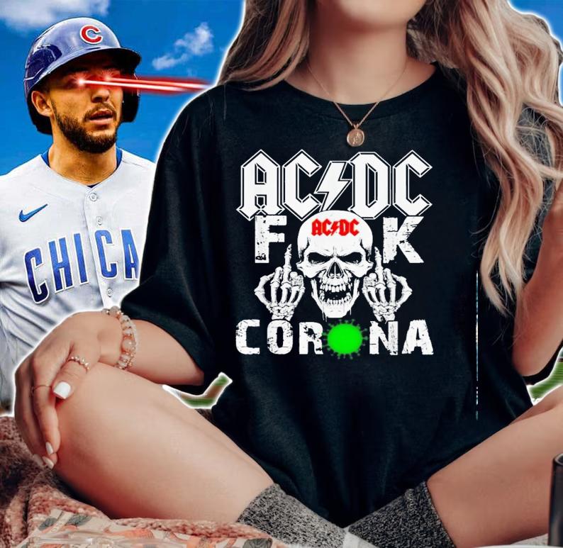 Acdc Skull 2020 Fuck Corona Shirt.Jpg woman shirt