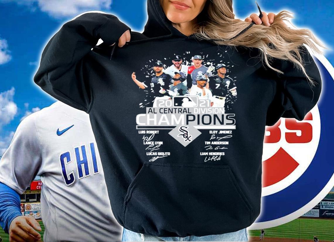 Chicago White Sox 2021 Al Central Division Champions Signatures Shirt hoodie