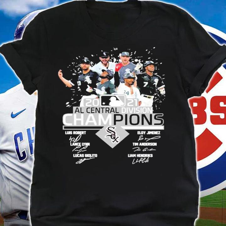 Chicago White Sox 2021 Al Central Division Champions Signatures Shirt shirt