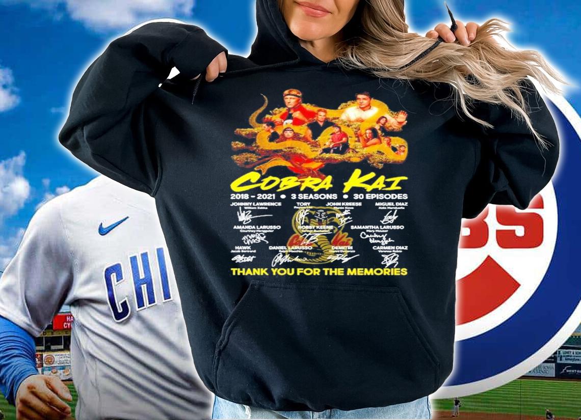 Cobra Kai 2018-2021 3 seasons 30 episodes thank you for the memories t-shirt