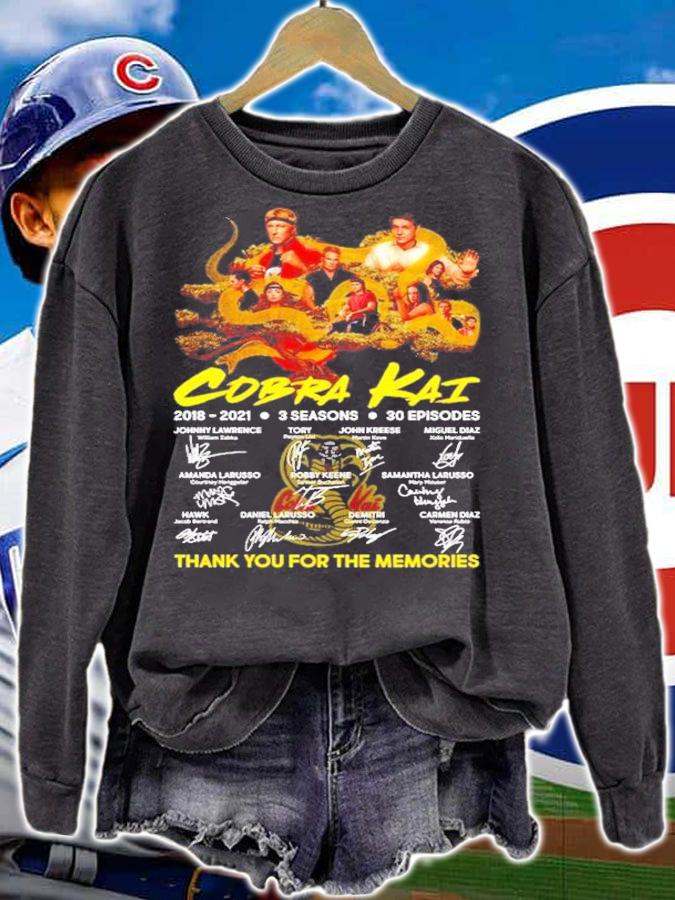 Cobra Kai 2018-2021 3 seasons 30 episodes thank you for the memories t-shirt