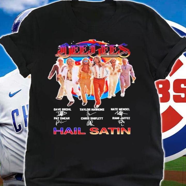 Dee Gees signatures Hail Satin shirt