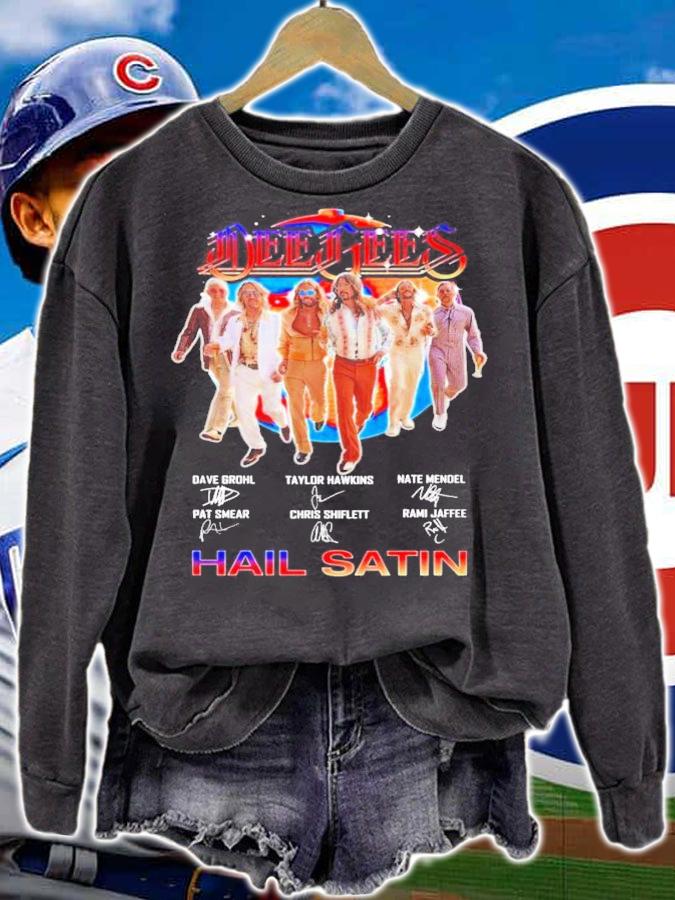 Dee Gees signatures Hail Satin shirt
