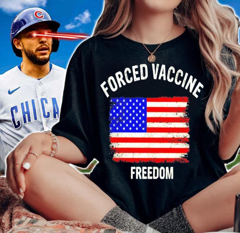 Forced vaccine freedom American flag shirt woman shirt