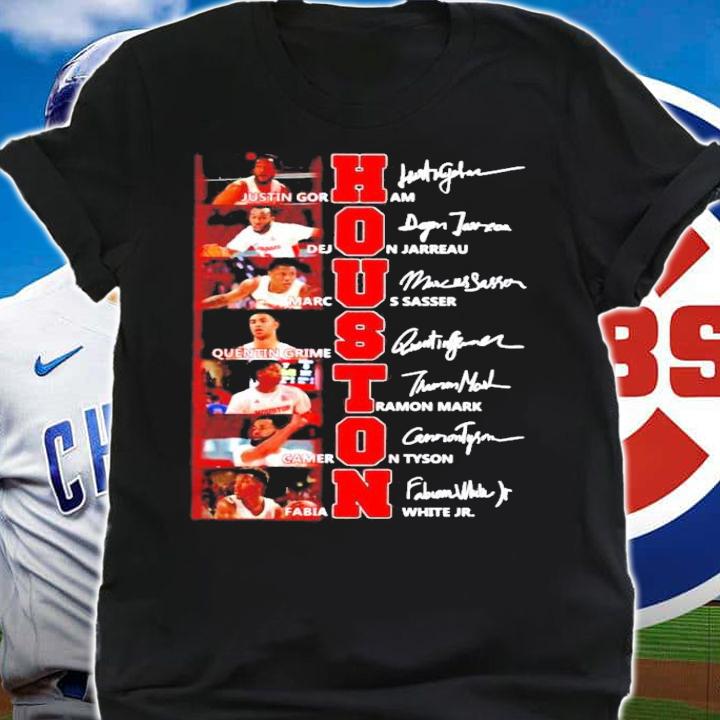 Houston Basketball Team 2021 signatures shirt