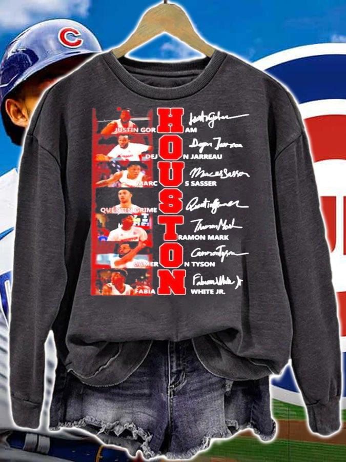 Houston Basketball Team 2021 signatures shirt