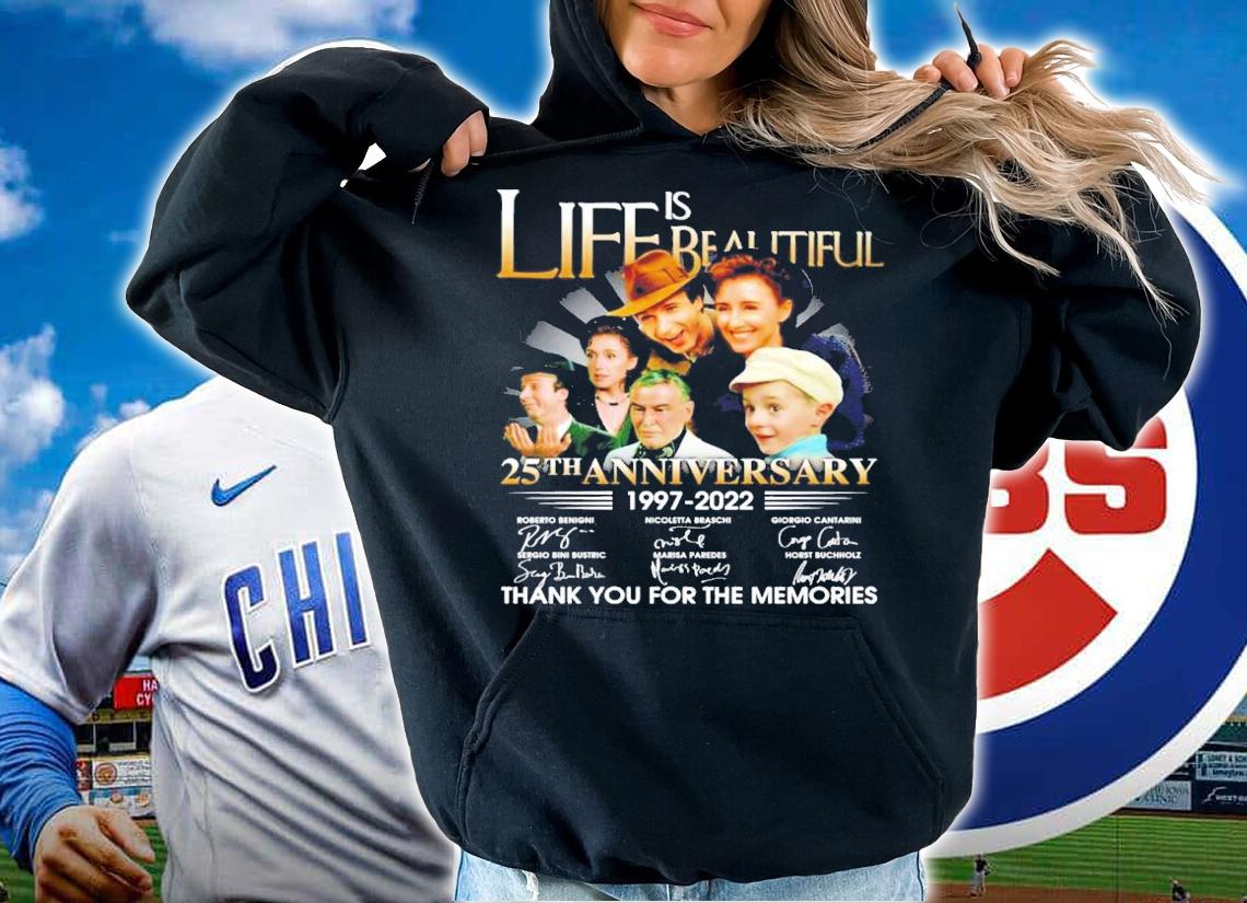 Life Is Beautiful 25th Anniversary 1997-2022 Signature Thank You For The Memories Shirt