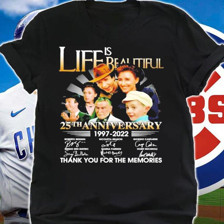 Life Is Beautiful 25th Anniversary 1997-2022 Signature Thank You For The Memories Shirt