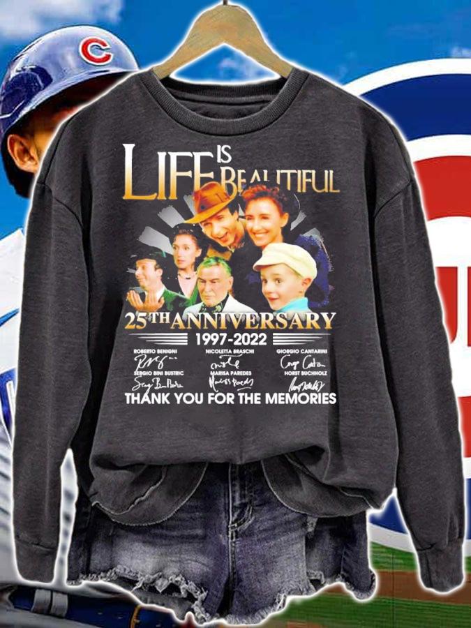 Life Is Beautiful 25th Anniversary 1997-2022 Signature Thank You For The Memories Shirt