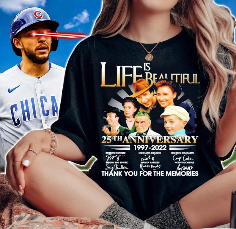 Life Is Beautiful 25th Anniversary 1997-2022 Signature Thank You For The Memories Shirt