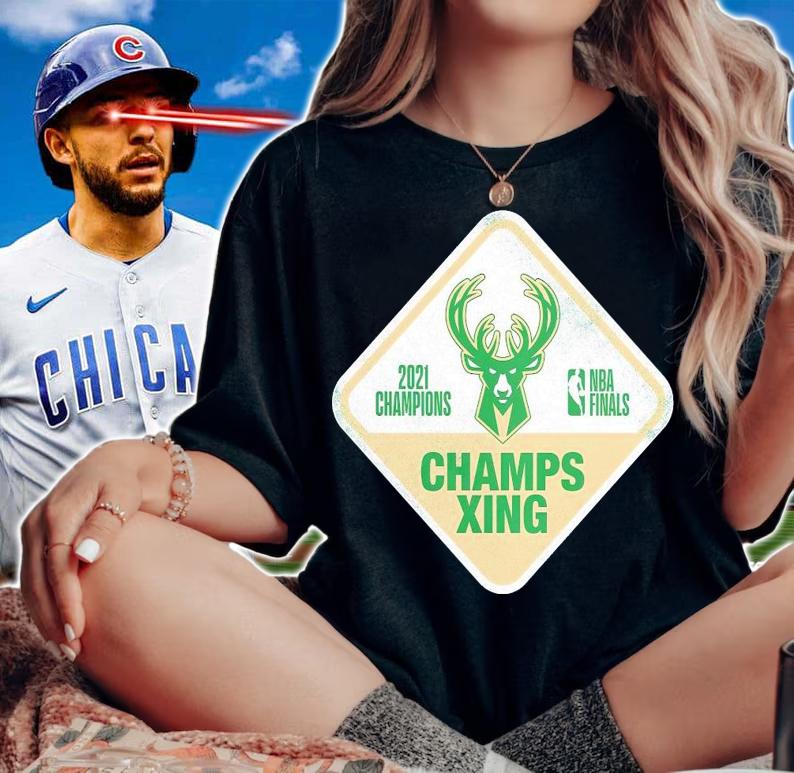 Milwaukee Bucks 2021 Champions Champs Xing shirt woman shirt