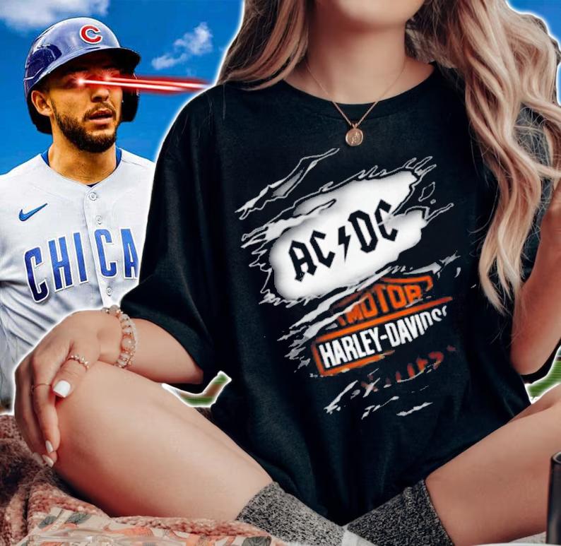 Acdc Harley Davidson Motorcycles t-shirt woman shirt