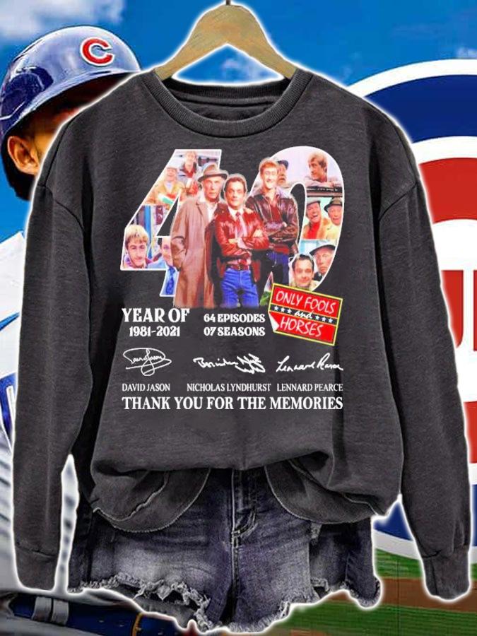 40 year of Only fools and horses 1981 2021 64 episodes 07 seasons thank you for the memories shirt sweatshirt