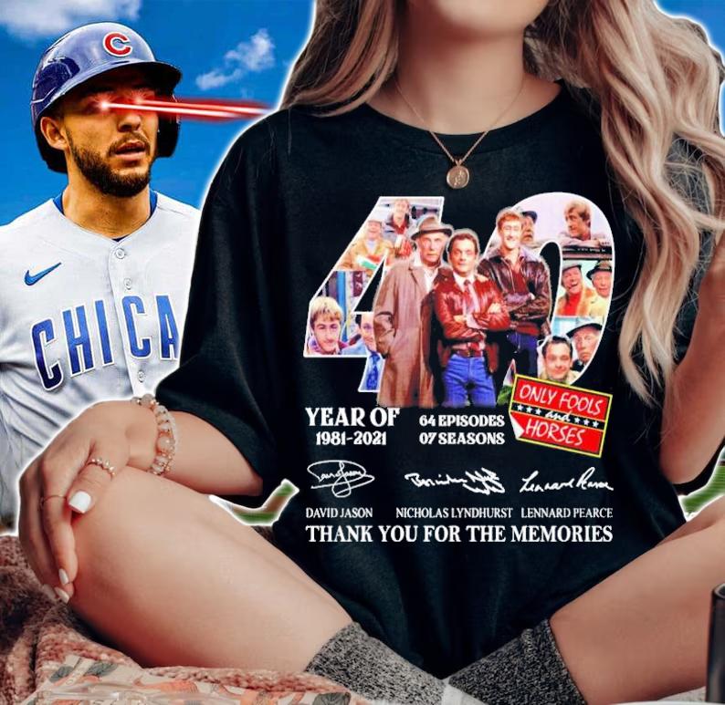 40 year of Only fools and horses 1981 2021 64 episodes 07 seasons thank you for the memories shirt woman shirt