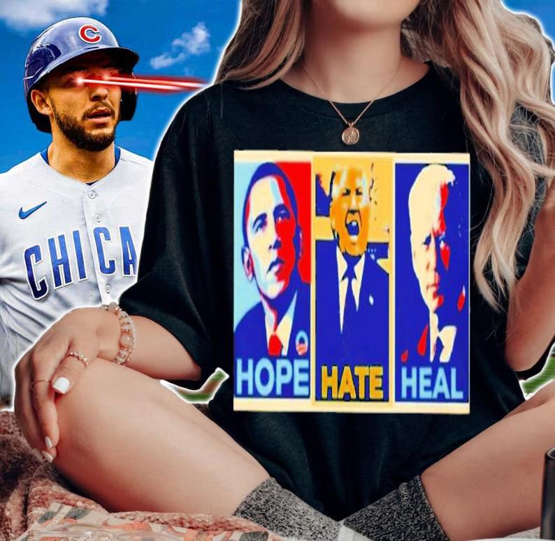 Obama Trump and Biden Hope Hate Heal shirt woman shirt