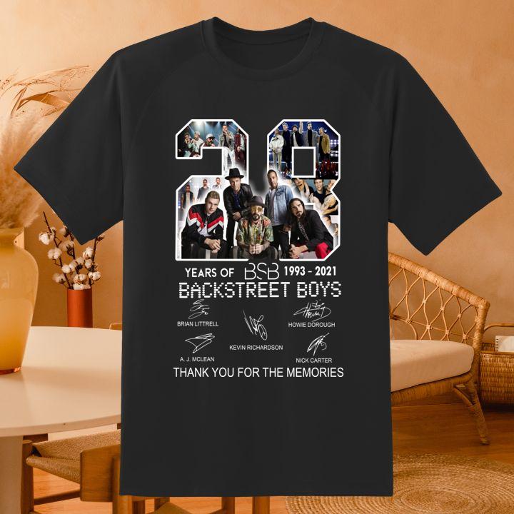 28 Years Of Bsb 1993 2021 Backstreet Boys Thank You For The Memories Shirt