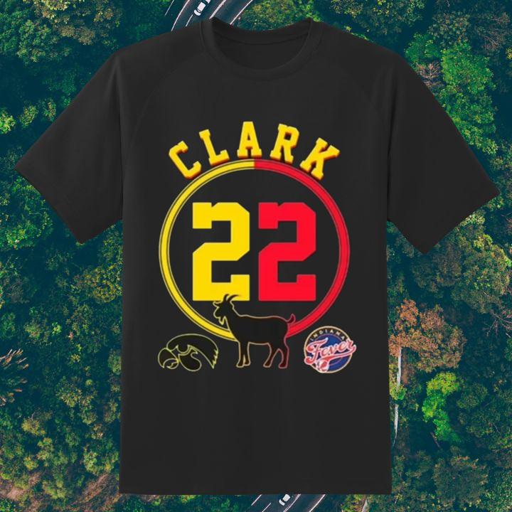 Caitlin Clark Iowa Hawkeyes T-Shirt - Indiana Fever Goat Team Basketball