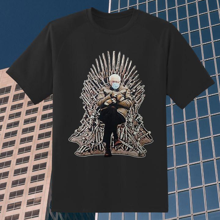 Official Game Of Thrones Bernie Sanders Mittens Meme Iron Throne T-Shirt
