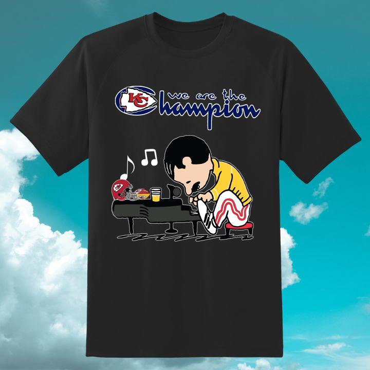 Kansas City Chiefs We Are The Champions T-Shirt – Freddie Mercury Style
