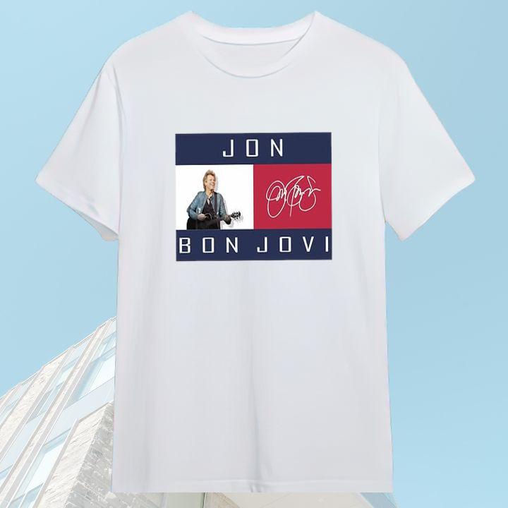 Personalized Tommy Hilfiger Jon Bon Jovi Autograph T-Shirt