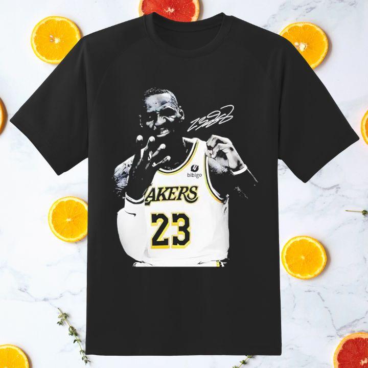 LeBron James 4 Rings Los Angeles Lakers #23 Signature Shirt