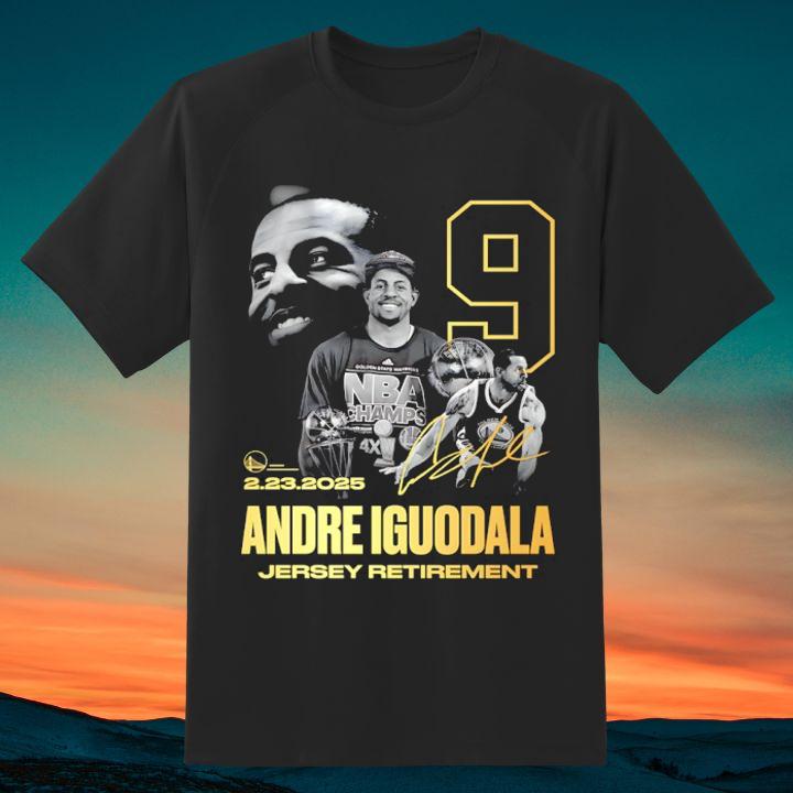 Andre Iguodala 9 Jersey Retirement Golden State Warriors 2.23.2025 Shirt