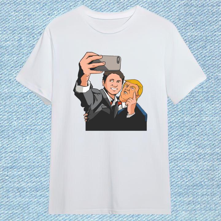 Donald Trump And Justin Trudeau Selfie Meme T-Shirt