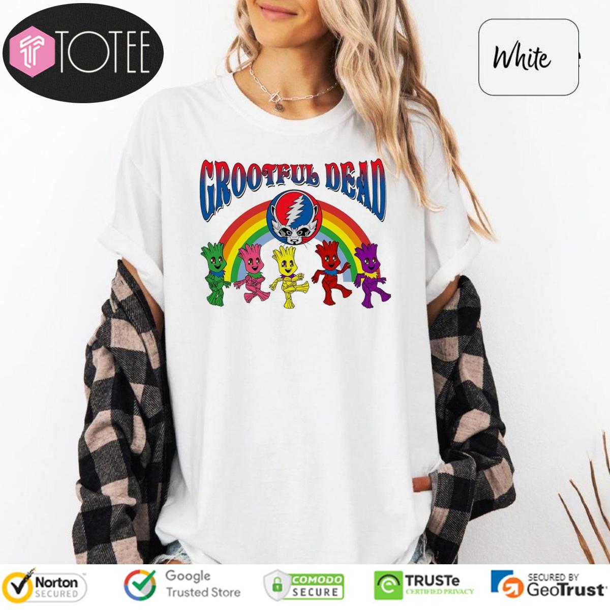 Marvel Rocket Raccoon Baby Groot Grateful Dead T-Shirt