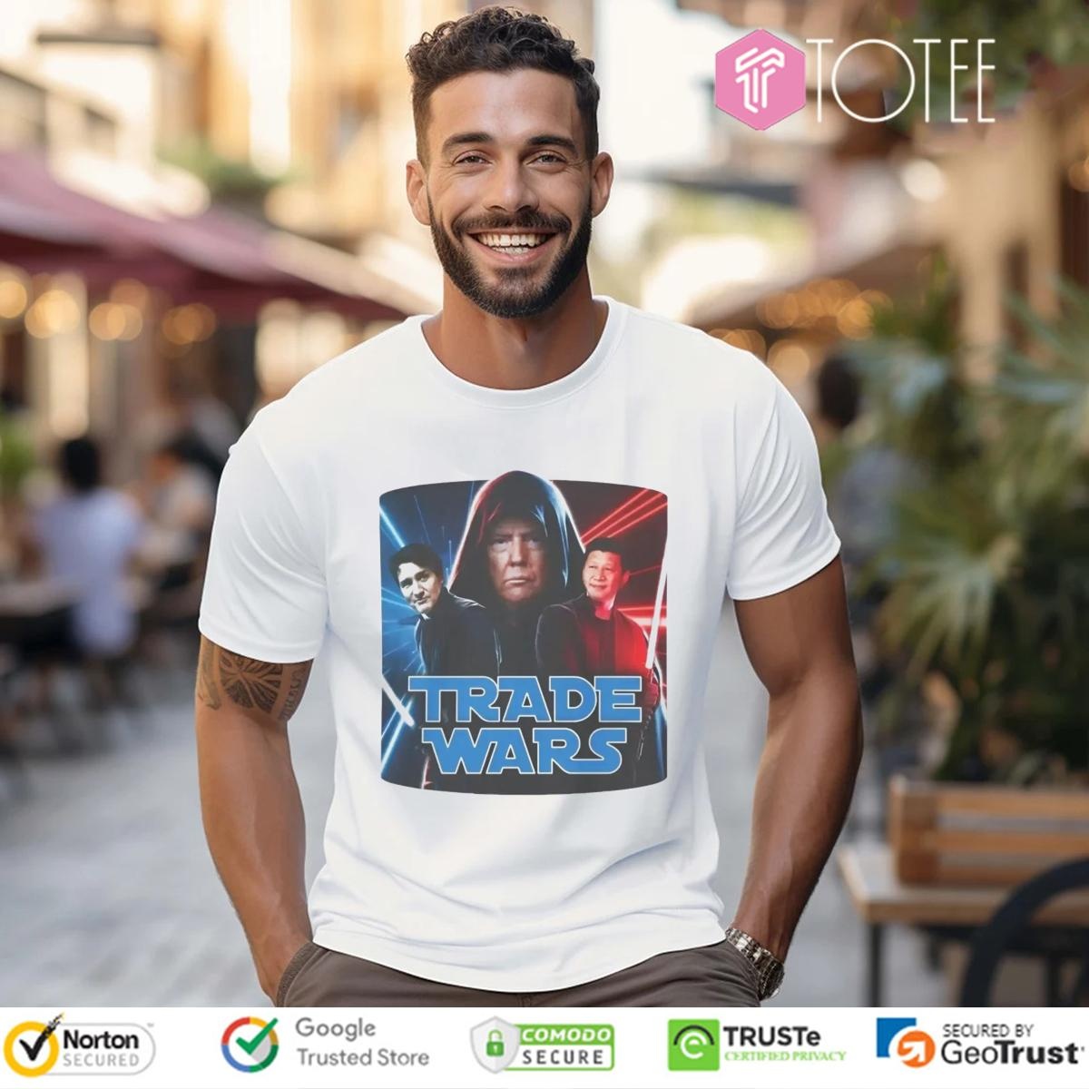 Trade Wars Justin Trudeau Xi Jinping Donald Trump Tariff Parody Star Wars t-shirt