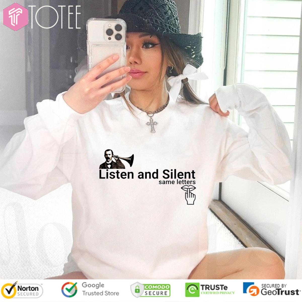 Listen And Silent Same Letters long sleeve