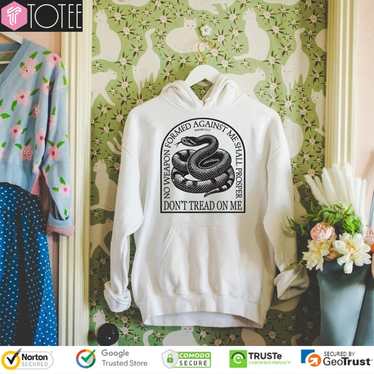 Dont Tread On Me Coiled Snake Gadsden Flag Patriot Hoodie