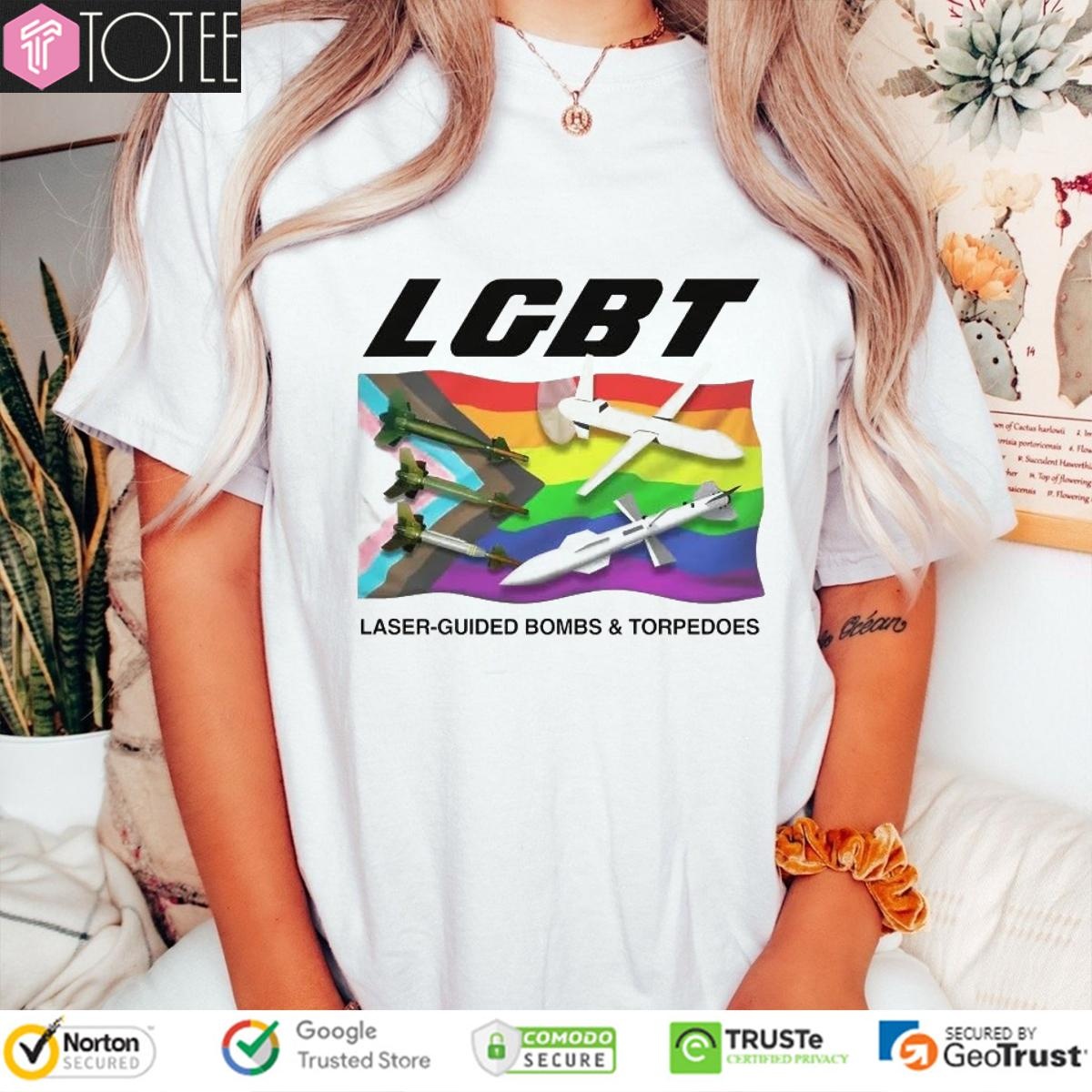Lgbt Pride Flag Laser-Guided Bombs And Torpedoes T-shirt