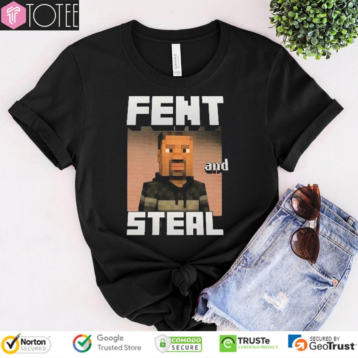 Fent And Steal George Floyd Parody Minecraft T-shirt