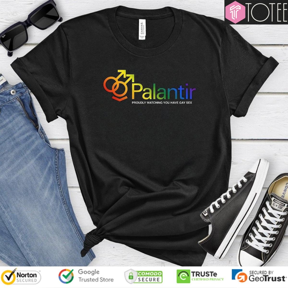 Palantir Proudly Watching You Have Gay Sex Lgbt Pride T-shirt