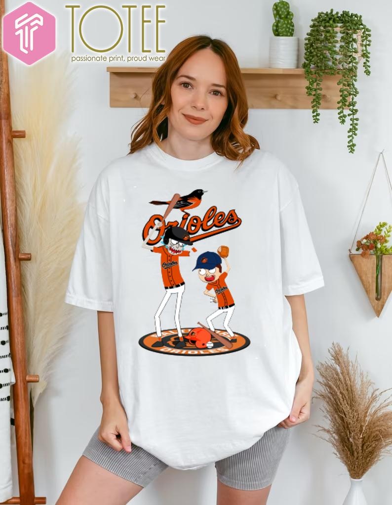 Rick And Morty Baltimore Orioles Baseball T-shirt