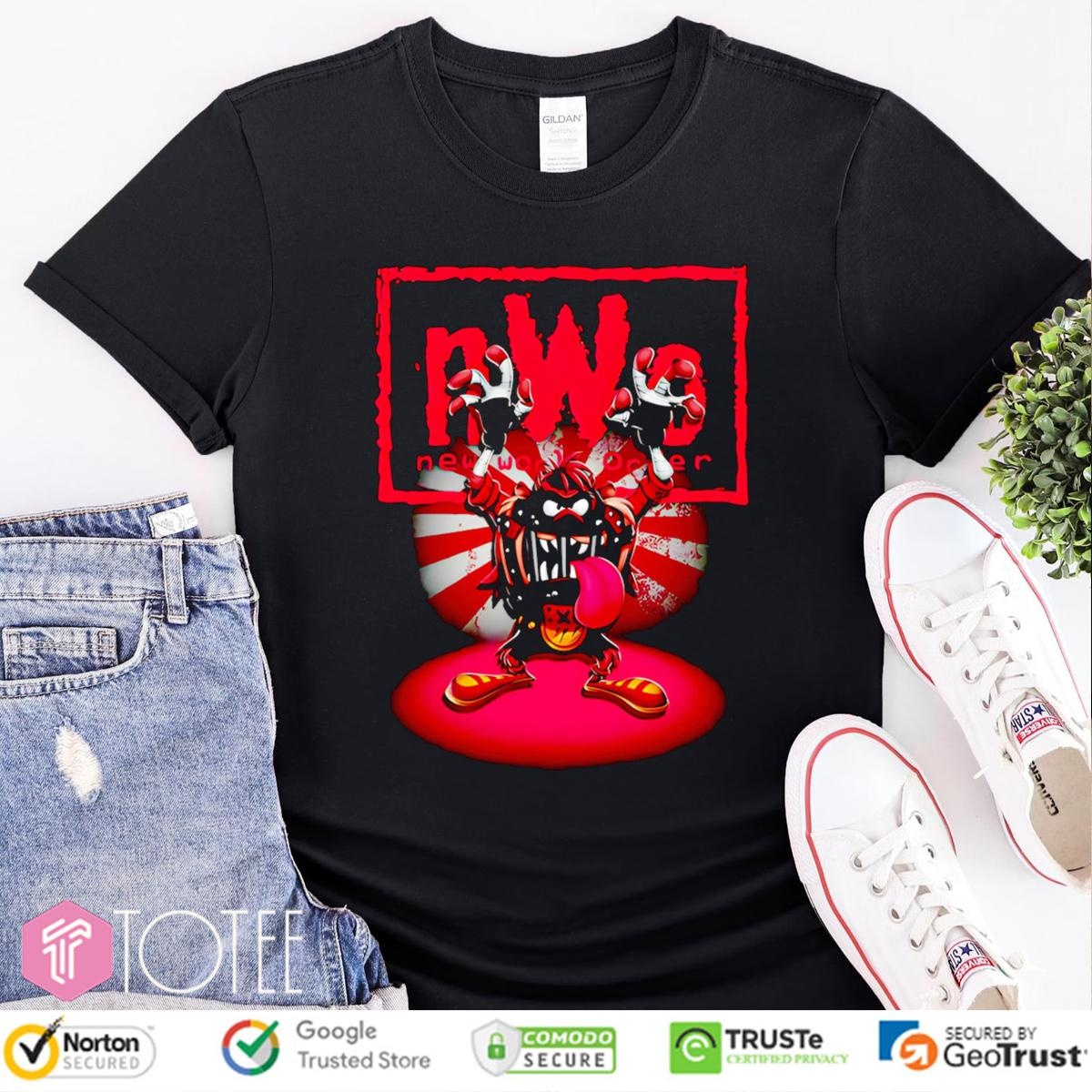Taz Looney Tunes Tasmanian Devil Parody Nwo New World Order Wwe T-shirt
