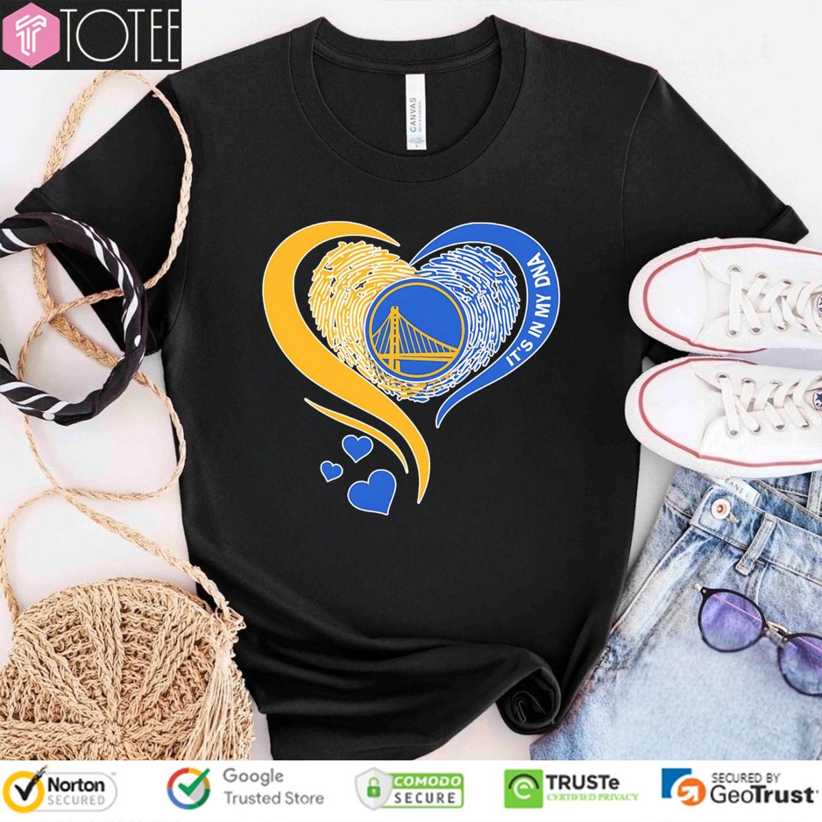 Its In My Dna Golden State Warriors Nba Basketball Heart T-shirt